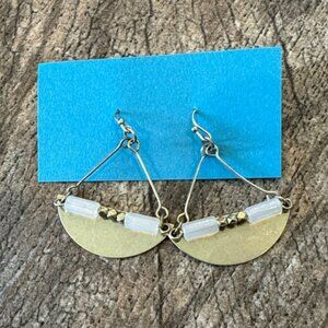 Gold and Silver Geometric Earrings